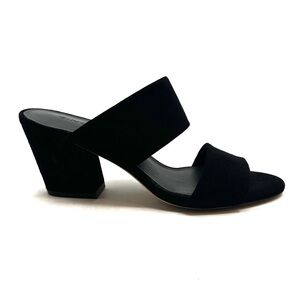 Vince | Charleen Black Suede Slide Heeled Sandal Size‎ 6